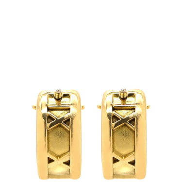 ティファニー Tiffany & Co アトラス フープピアス イエローゴールド K18YG ピアス T＆Co. Au750 750 YG ローマ数字