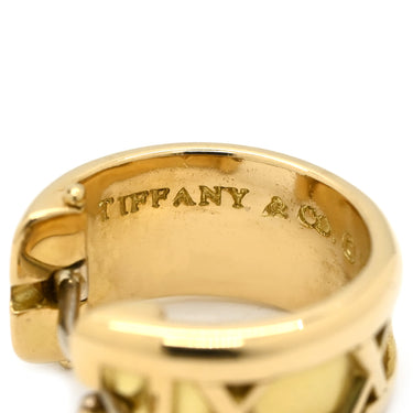 ティファニー Tiffany & Co アトラス フープピアス イエローゴールド K18YG ピアス T＆Co. Au750 750 YG ローマ数字