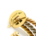 ブルガリ BVLGARI スリーカラー フープ ピアス イエローゴールド K18YG K18WG K18PG ピアス 750 18K YG PG WG