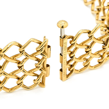 ティファニー Tiffany & Co オープンワーク スクエアリンク ダイヤ イエローゴールド×プラチナシルバー K18YG Pt ダイヤモンド ネックレス T＆Co. 750 18K プラチナ コンビ パロマピカソ
