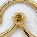 シャネル CHANEL デザインバングル イエローゴールド×マルチカラー K18YG 色石 バングル 18K 750 YG マルチストーン