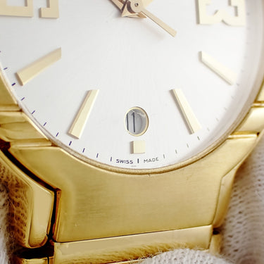 腕時計 ピアジェ PIAGET ポロ G0A26021 27700 自動巻き メンズ K18YG無垢 デイト アラビア バー シルバー サンレイ
