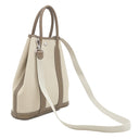 エルメス HERMES ガーデンファイル PM エトゥープ×べトン ネゴンダ トワルミリタリー 2WAYバッグ シルバー金具 グレージュ トート ショルダー トワルミリテール