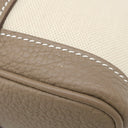 エルメス HERMES ガーデンファイル PM エトゥープ×べトン ネゴンダ トワルミリタリー 2WAYバッグ シルバー金具 グレージュ トート ショルダー トワルミリテール