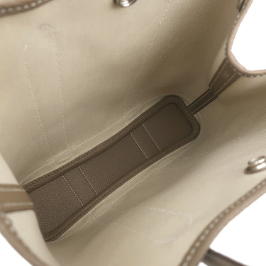 エルメス HERMES ガーデンファイル PM エトゥープ×べトン ネゴンダ トワルミリタリー 2WAYバッグ シルバー金具 グレージュ トート ショルダー トワルミリテール