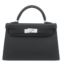 エルメス HERMES ミニケリードゥ 外縫い ブラック ヴォーエプソン 2WAYバッグ シルバー金具 新品 未使用 黒 ショルダー 2026年製