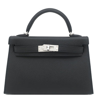 エルメス HERMES ミニケリードゥ 外縫い ブラック ヴォーエプソン 2WAYバッグ シルバー金具 新品 未使用 黒 ショルダー 2026年製