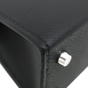 エルメス HERMES ミニケリードゥ 外縫い ブラック ヴォーエプソン 2WAYバッグ シルバー金具 新品 未使用 黒 ショルダー 2026年製