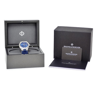 腕時計 ボーム&メルシエ BAUME&MERCIER リビエラ オートマティック M0A10619 自動巻き メンズ 未使用 ブルー 青 デイト 12角形