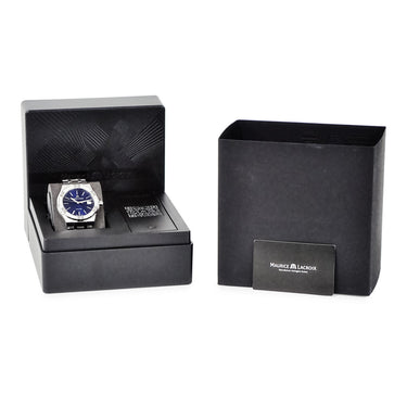 腕時計 モーリスラクロア Maurice Lacroix アイコン クォーツ デイト 40mm AI1108-SS002-430-1 クオーツ メンズ 未使用 ブルー 青