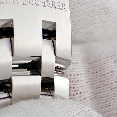 腕時計 カール F ブヘラ Carl F. Bucherer パトラビ オートデイト 10617.08A 自動巻き メンズ ホワイト ローマン シースルーバック