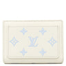 ルイヴィトン LOUIS VUITTON ポルトフォイユ クレア M28274 ミルキーホワイト×ブルー モノグラムアンプラント 二つ折り財布 ゴールド金具 コンパクト