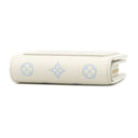 ルイヴィトン LOUIS VUITTON ポルトフォイユ クレア M28274 ミルキーホワイト×ブルー モノグラムアンプラント 二つ折り財布 ゴールド金具 コンパクト