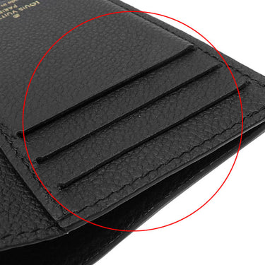 ルイヴィトン LOUIS VUITTON ポルトフォイユ メティス コンパクト M80880 ノワール モノグラムアンプラント 三つ折り財布 ゴールド金具