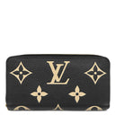ルイヴィトン LOUIS VUITTON ジッピー ウォレット M80481 ブラック×ベージュ レザー バイカラーモノグラムアンプラントレザー 長財布 ゴールド金具 黒 ラウンドファスナー 小銭入れ