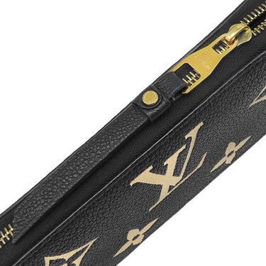 ルイヴィトン LOUIS VUITTON ジッピー ウォレット M80481 ブラック×ベージュ レザー バイカラーモノグラムアンプラントレザー 長財布 ゴールド金具 黒 ラウンドファスナー 小銭入れ
