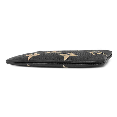 ルイヴィトン LOUIS VUITTON カードキーケース ポシェット クレ M80885 ブラック×ベージュ モノグラムアンプラント コインケース ゴールド金具 小銭入れ