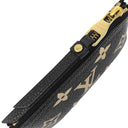 ルイヴィトン LOUIS VUITTON カードキーケース ポシェット クレ M80885 ブラック×ベージュ モノグラムアンプラント コインケース ゴールド金具 小銭入れ