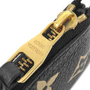 ルイヴィトン LOUIS VUITTON カードキーケース ポシェット クレ M80885 ブラック×ベージュ モノグラムアンプラント コインケース ゴールド金具 小銭入れ