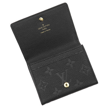 ルイヴィトン LOUIS VUITTON アンヴェロップ カルト ドゥ ヴィジット M58456 ノワール モノグラムアンプラント カードケース ゴールド金具 名刺入れ
