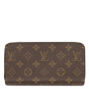 ルイヴィトン LOUIS VUITTON ジッピーウォレット M41896 モノグラム×コクリコ モノグラムキャンバス 長財布 ゴールド金具 茶 赤 ラウンドファスナー