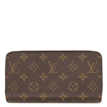 ルイヴィトン LOUIS VUITTON ジッピーウォレット M41896 モノグラム×コクリコ モノグラムキャンバス 長財布 ゴールド金具 茶 赤 ラウンドファスナー