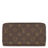 ルイヴィトン LOUIS VUITTON ジッピーウォレット M41896 モノグラム×コクリコ モノグラムキャンバス 長財布 ゴールド金具 茶 赤 ラウンドファスナー