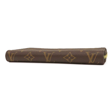 ルイヴィトン LOUIS VUITTON ジッピーウォレット M41896 モノグラム×コクリコ モノグラムキャンバス 長財布 ゴールド金具 茶 赤 ラウンドファスナー