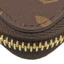 ルイヴィトン LOUIS VUITTON ジッピーウォレット M41896 モノグラム×コクリコ モノグラムキャンバス 長財布 ゴールド金具 茶 赤 ラウンドファスナー