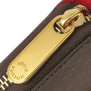 ルイヴィトン LOUIS VUITTON ジッピーウォレット M41896 モノグラム×コクリコ モノグラムキャンバス 長財布 ゴールド金具 茶 赤 ラウンドファスナー