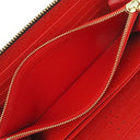 ルイヴィトン LOUIS VUITTON ジッピーウォレット M41896 モノグラム×コクリコ モノグラムキャンバス 長財布 ゴールド金具 茶 赤 ラウンドファスナー