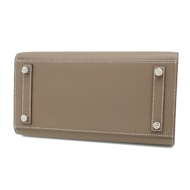 エルメス HERMES バーキン25 セリエ 外縫い エトゥープ ヴォーエプソン ハンドバッグ シルバー金具 グレージュ