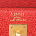 エルメス HERMES ケリー25 内縫い ルージュクー トゴ 2WAYバッグ ゴールド金具 赤 2025年製