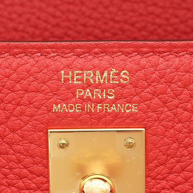 エルメス HERMES ケリー25 内縫い ルージュクー トゴ 2WAYバッグ ゴールド金具 赤 2025年製