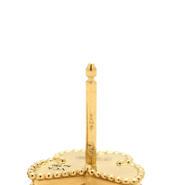 ヴァンクリーフアーペル Van Cleef & Arpels スウィート パピヨン VCARN5JM00 ホワイト×イエローゴールド K18YG マザーオブパール ピアス 750 18K VCA シェル マザーオブパール