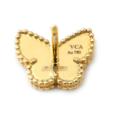 ヴァンクリーフアーペル Van Cleef & Arpels スウィート パピヨン VCARN5JM00 ホワイト×イエローゴールド K18YG マザーオブパール ピアス 750 18K VCA シェル マザーオブパール