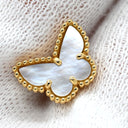 ヴァンクリーフアーペル Van Cleef & Arpels スウィート パピヨン VCARN5JM00 ホワイト×イエローゴールド K18YG マザーオブパール ピアス 750 18K VCA シェル マザーオブパール