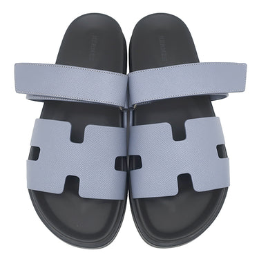 エルメス HERMES シプレ H222857Z ブルーグレー ヴォーエプソン #42 サンダル 新品 未使用 ラバーソール ベルクロサンダル テクノサンダル