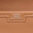 エルメス HERMES ジジェ デュオ ヴェルソ ゴールド×カプシーヌ スイフト クラッチバッグ シルバー金具 茶 赤