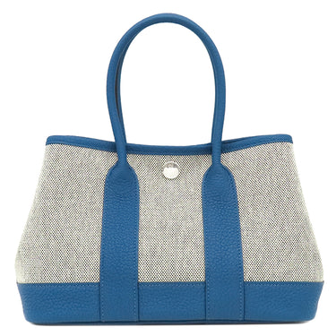 エルメス HERMES ネオ ガーデン23 エクリュ×ブルーウートルメール ネゴンダ トワルアッシュヴァイキング ハンドバッグ シルバー金具 新品 未使用 ガーデンパーティー ミニ 2025年製