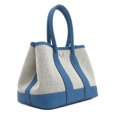 エルメス HERMES ネオ ガーデン23 エクリュ×ブルーウートルメール ネゴンダ トワルアッシュヴァイキング ハンドバッグ シルバー金具 新品 未使用 ガーデンパーティー ミニ 2025年製