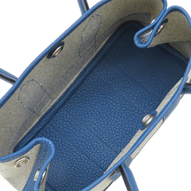 エルメス HERMES ネオ ガーデン23 エクリュ×ブルーウートルメール ネゴンダ トワルアッシュヴァイキング ハンドバッグ シルバー金具 新品 未使用 ガーデンパーティー ミニ 2025年製