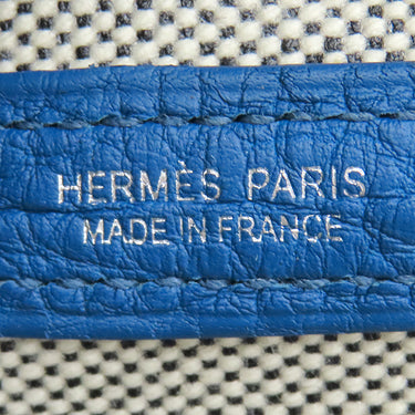 エルメス HERMES ネオ ガーデン23 エクリュ×ブルーウートルメール ネゴンダ トワルアッシュヴァイキング ハンドバッグ シルバー金具 新品 未使用 ガーデンパーティー ミニ 2025年製