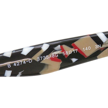 バーバリー BURBERRY ラウンド シェイプ 58□17 0BE4274D ブラック プラスチック サングラス シルバー金具 チェック グラデーション