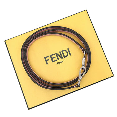 フェンディ FENDI マイクロ フラット バゲット バッグ 7M0311 ピンク レザー ショルダーバッグ シルバー金具 コンパクト 財布 ミニショルダー