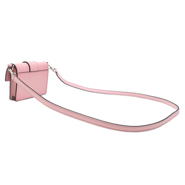 フェンディ FENDI マイクロ フラット バゲット バッグ 7M0311 ピンク レザー ショルダーバッグ シルバー金具 コンパクト 財布 ミニショルダー
