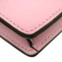 フェンディ FENDI マイクロ フラット バゲット バッグ 7M0311 ピンク レザー ショルダーバッグ シルバー金具 コンパクト 財布 ミニショルダー