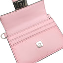 フェンディ FENDI マイクロ フラット バゲット バッグ 7M0311 ピンク レザー ショルダーバッグ シルバー金具 コンパクト 財布 ミニショルダー