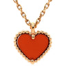 ヴァンクリーフアーペル Van Cleef & Arpels スウィート ハート ペンダント VCARN59N00 レッド×ピンクゴールド K18PG カーネリアン ネックレス K18 18K PG RG カーネリアン 紅玉髄