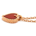 ヴァンクリーフアーペル Van Cleef & Arpels スウィート ハート ペンダント VCARN59N00 レッド×ピンクゴールド K18PG カーネリアン ネックレス K18 18K PG RG カーネリアン 紅玉髄